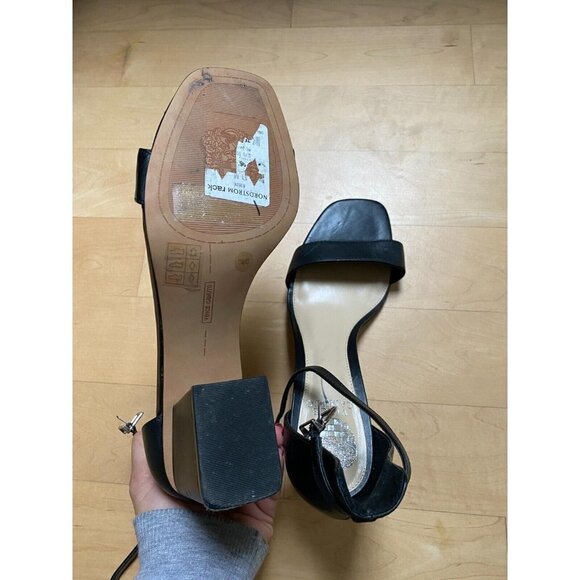Vince Camuto "Margry" black Block Heel Ankle Strap Women New Sandal - Picture 7 of 8